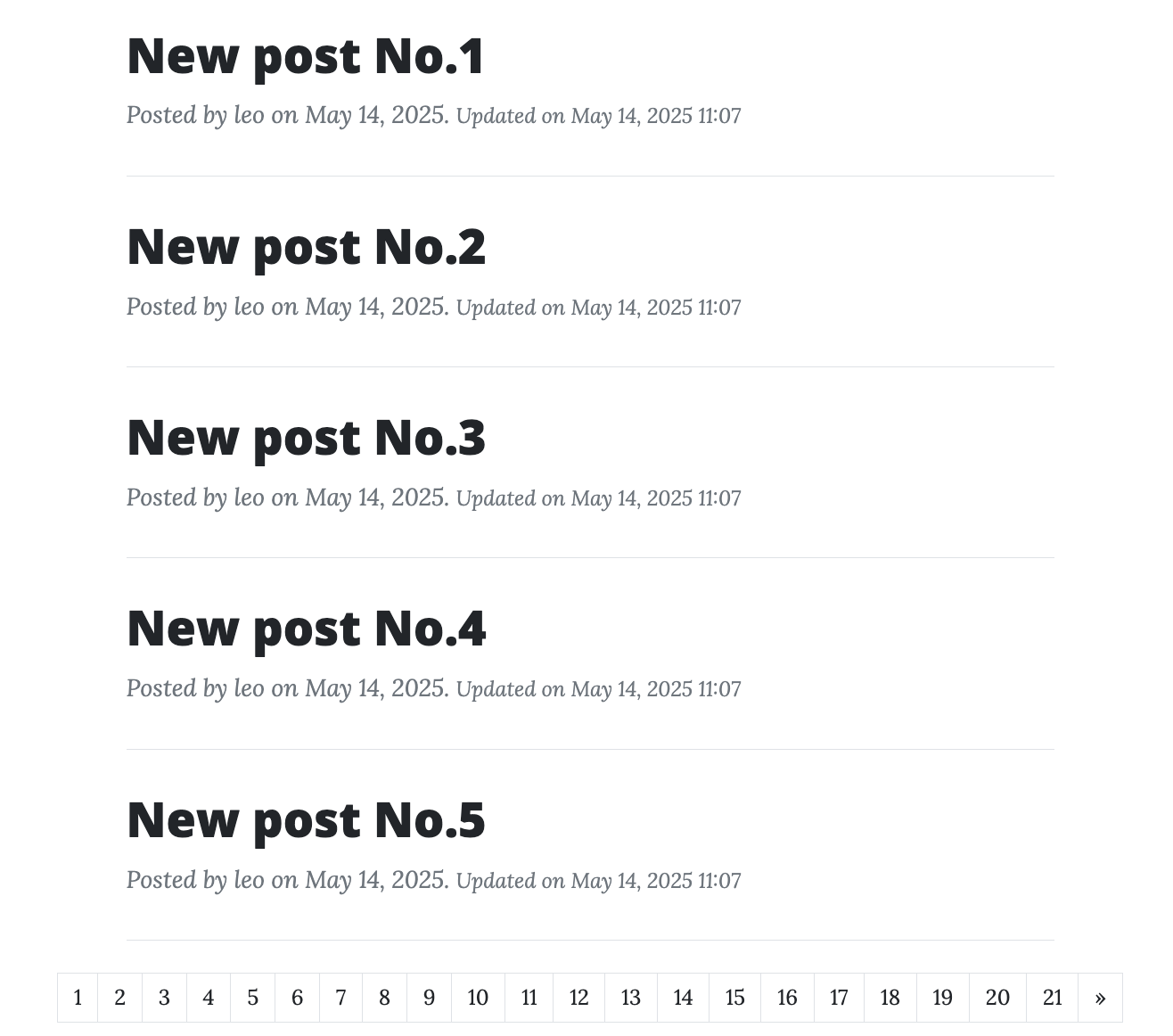 A lot of Pagination of index
